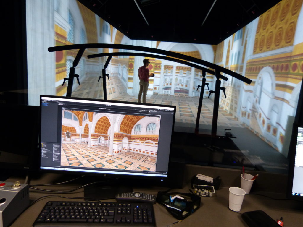La salle de réalité virtuelle de l'université de Caen Normandie © Université de Caen Normandie, CIREVE, Plan de Rome
