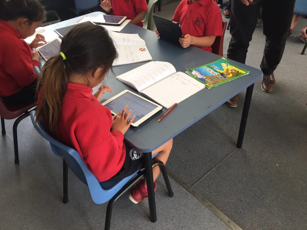 Student working on her tablet at Point England School, Auckland © EdTechWorldTour